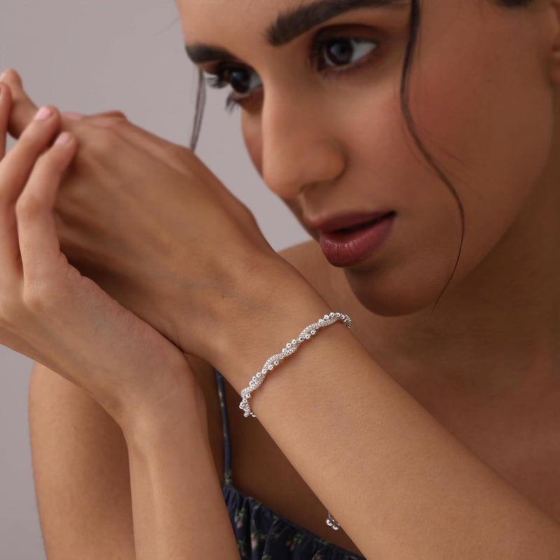 LeCalla 925 Sterling Silver Bracelets for Women | Italian Handmade Adjustable Bolo Link Chain Bracelets | Women's Sliding Bolo Bracelets - Image 2